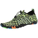 SAGUARO Escarpines Hombre Mujer Zapatos de Agua Ligeros Calzado Playa Transpirables Zapatillas Deportes Acuáticos para Surf Natación Piscina Vela Mares Rocas Río, Verde Chartreuse, 42 EU